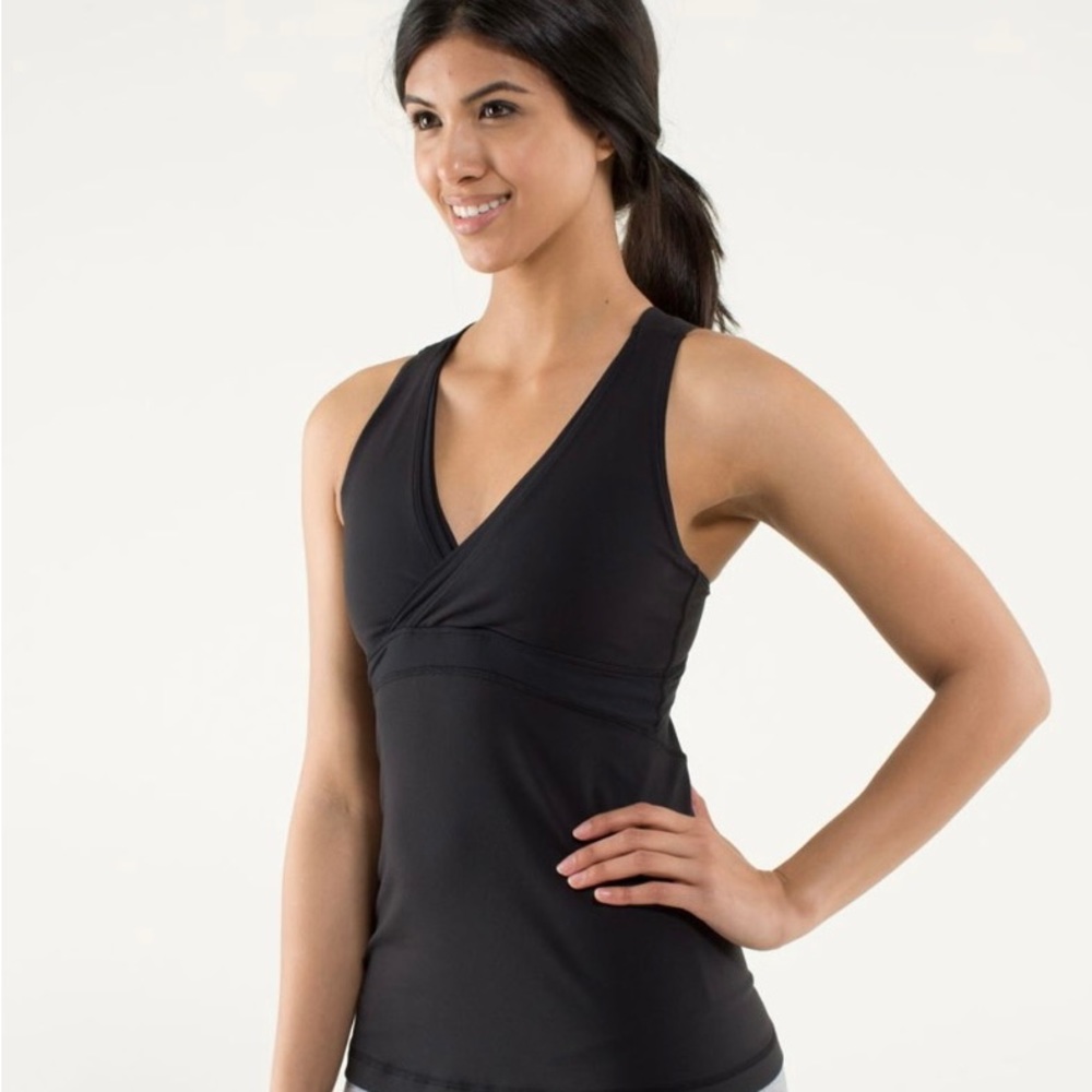 Lululemon Black V-Neck Tank Top